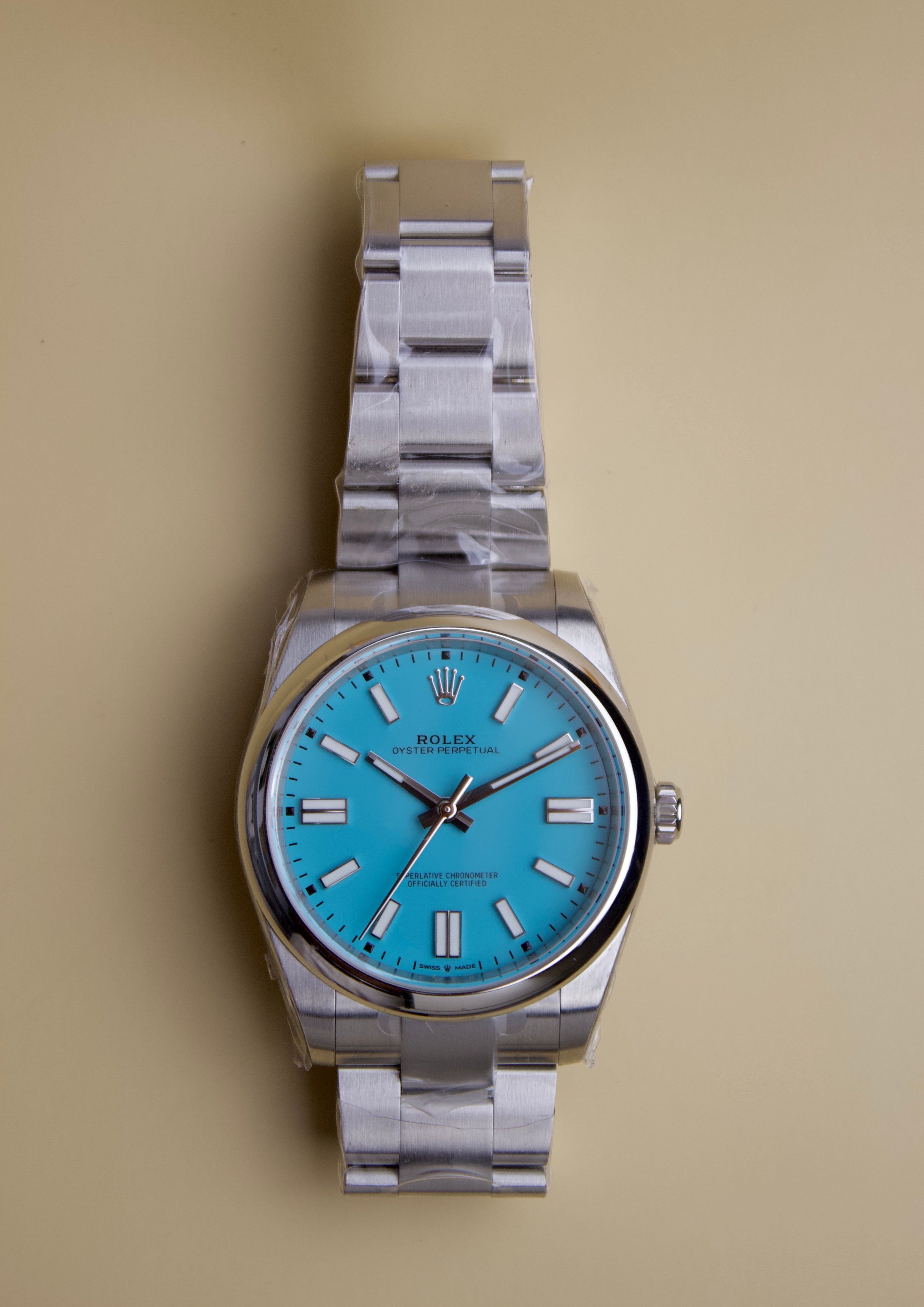 ROLEX OYSTER PERPETUAL TIFFANY BLUE DIAL
