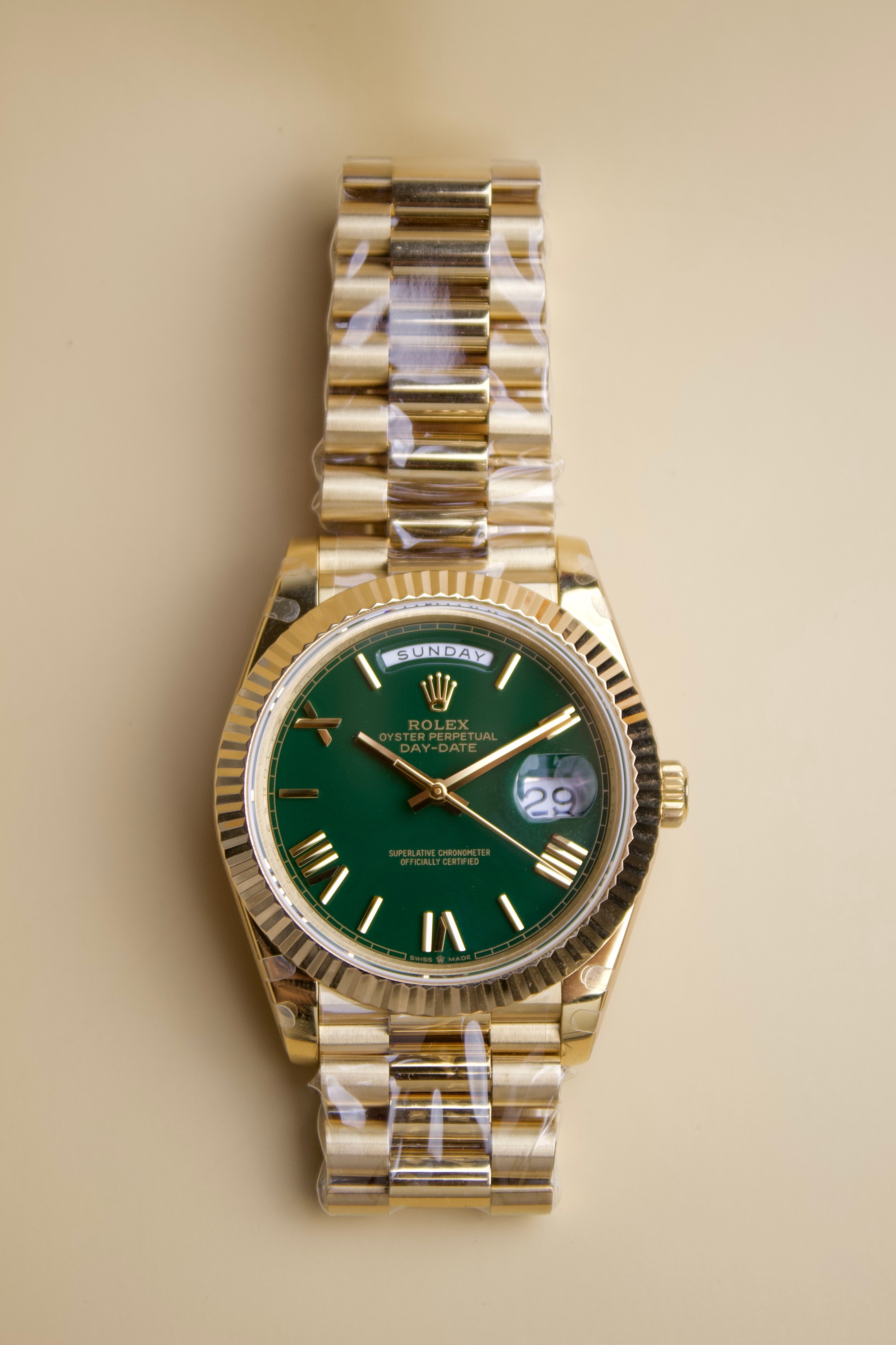 ROLEX OYSTER PERPETUAL DAY-DATE GREEN DIAL