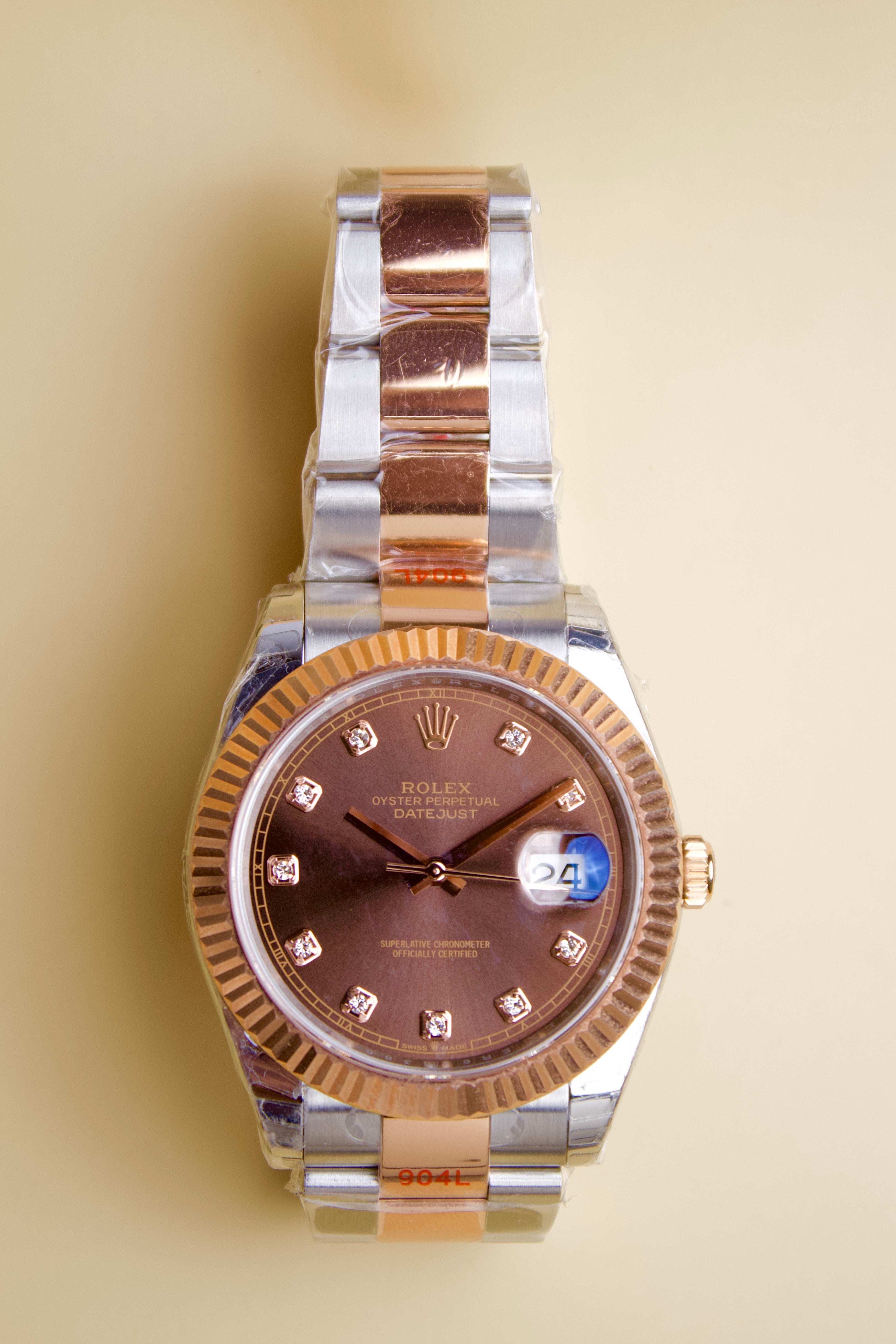 ROLEX DATEJUST CHOCOLATE DIAL WITH DIAMONDS