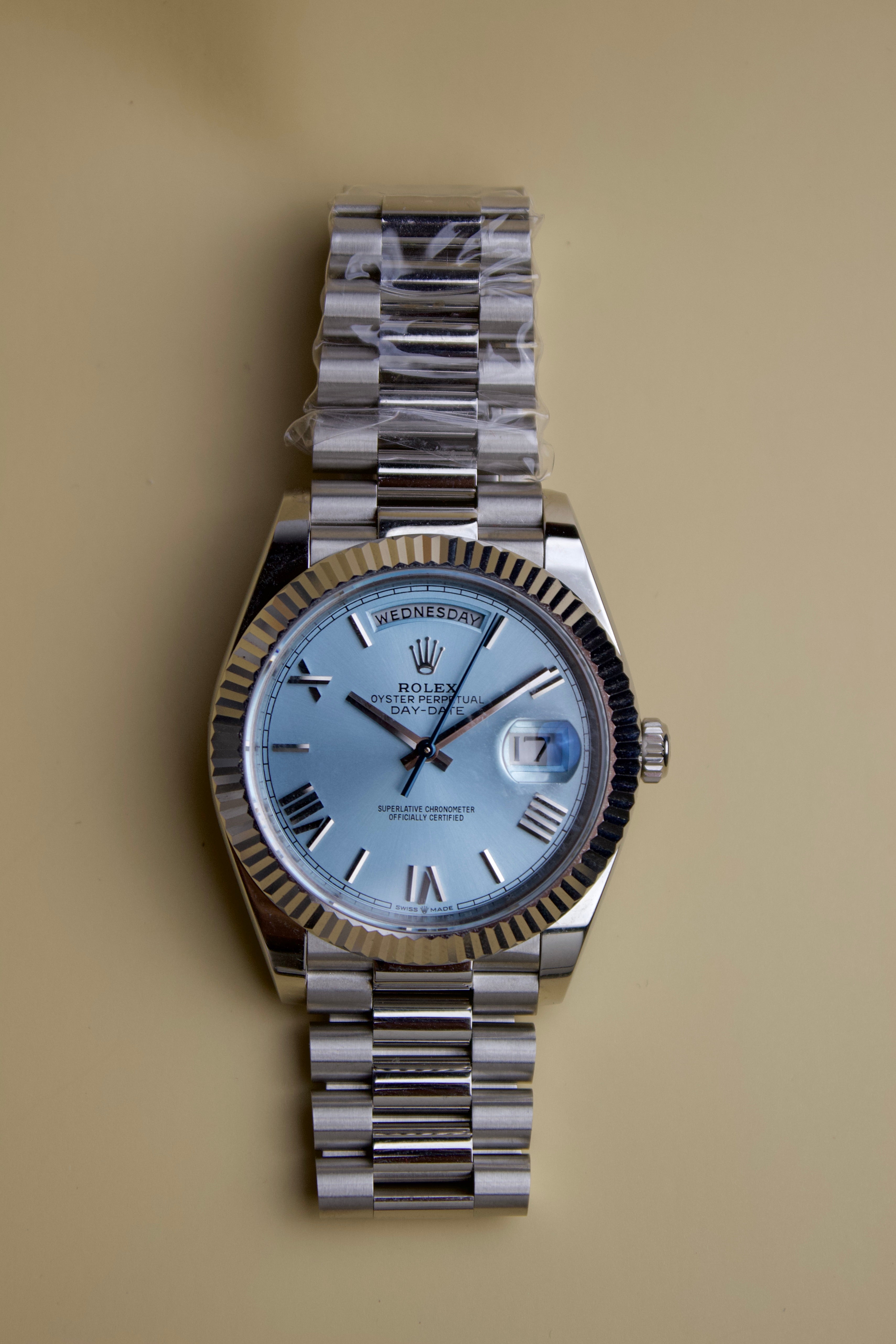 ROLEX DAY-DATE ICE BLUE DIAL