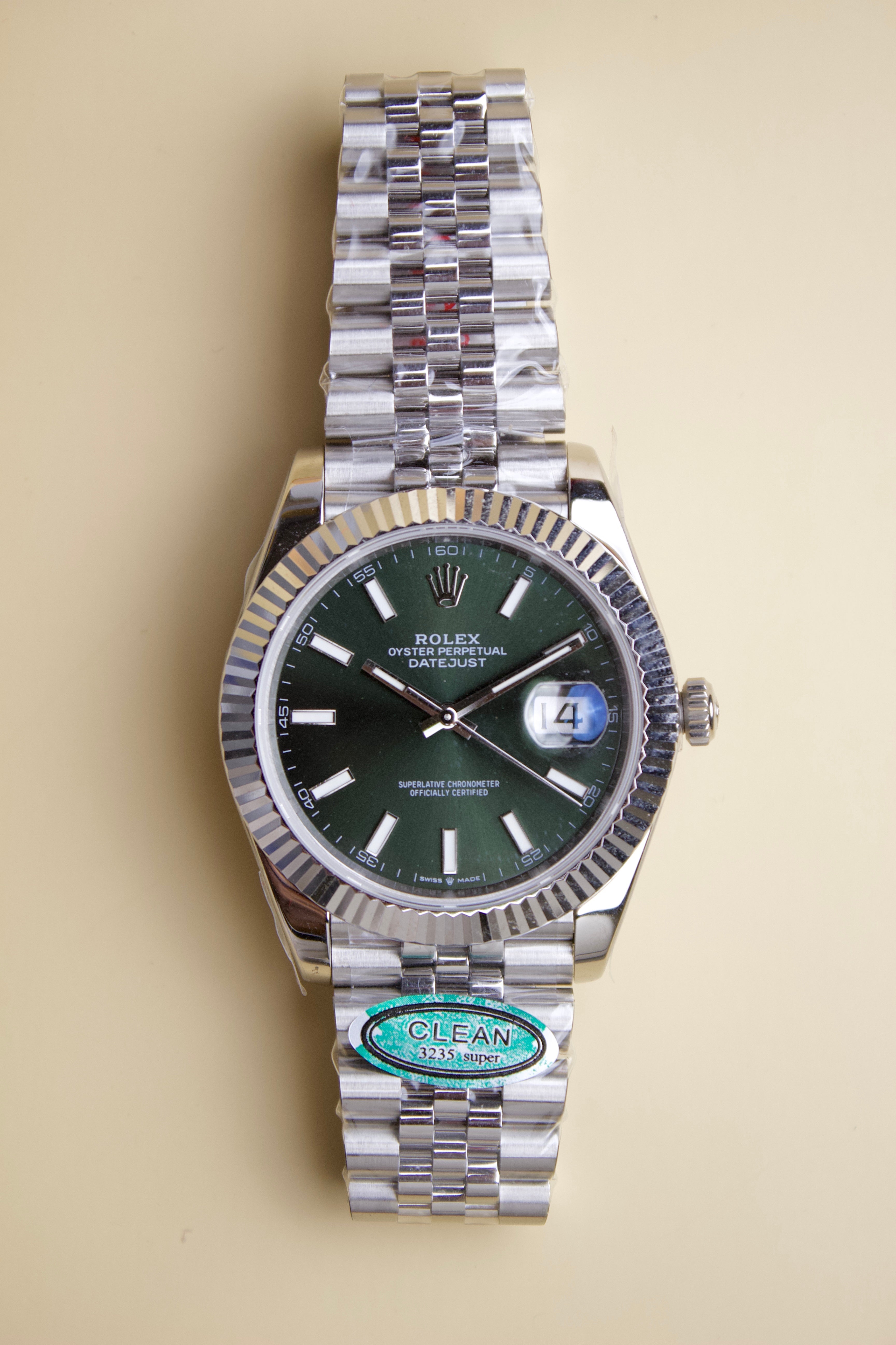 ROLEX DATEJUST MINT GREEN CLEAN F