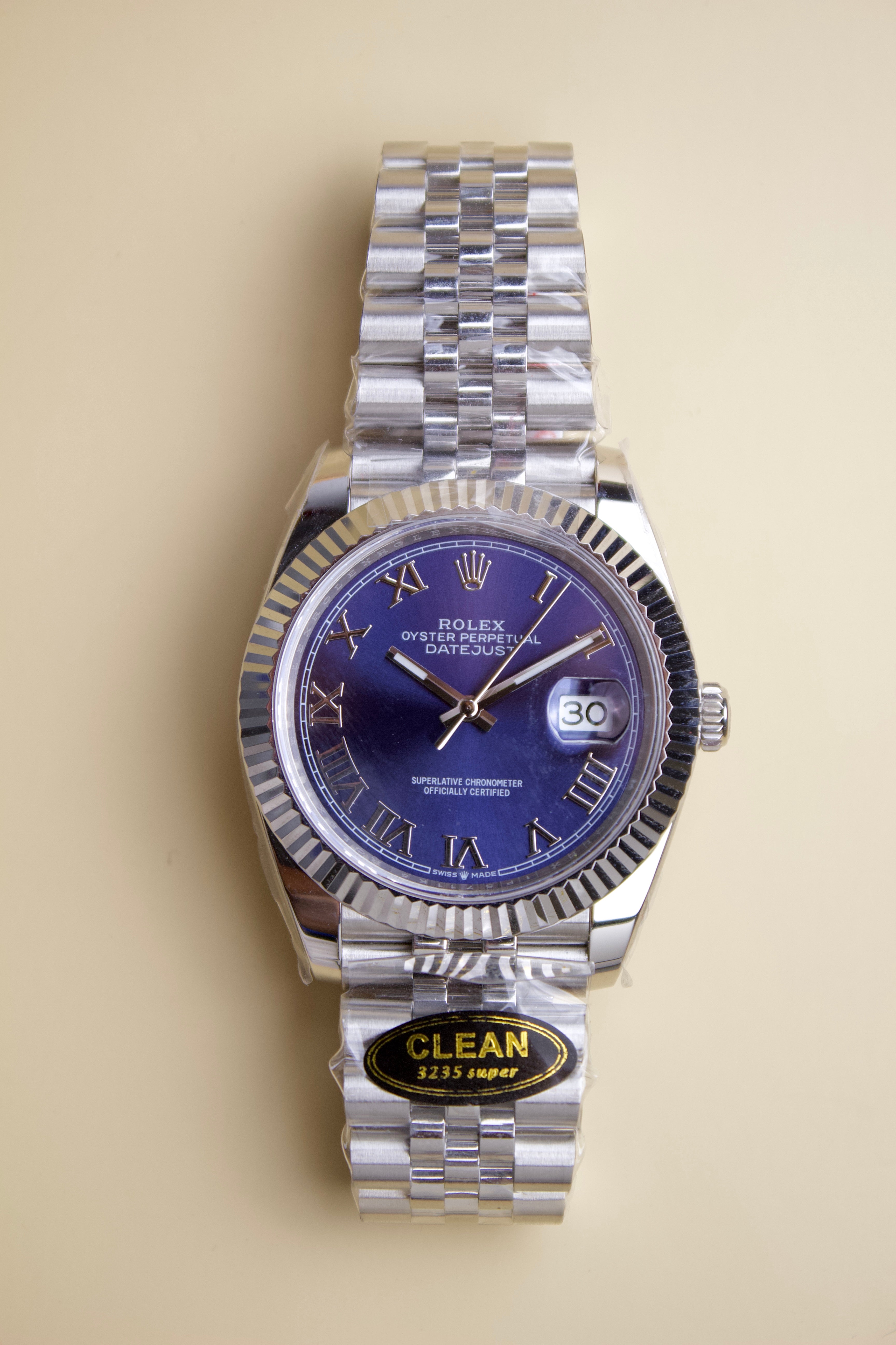 ROLEX DATEJUST BRIGHT BLUE DIAL