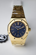 AUDEMARS PIGUET ROYAL OAK BLUE DIAL GOLDEN BRACE