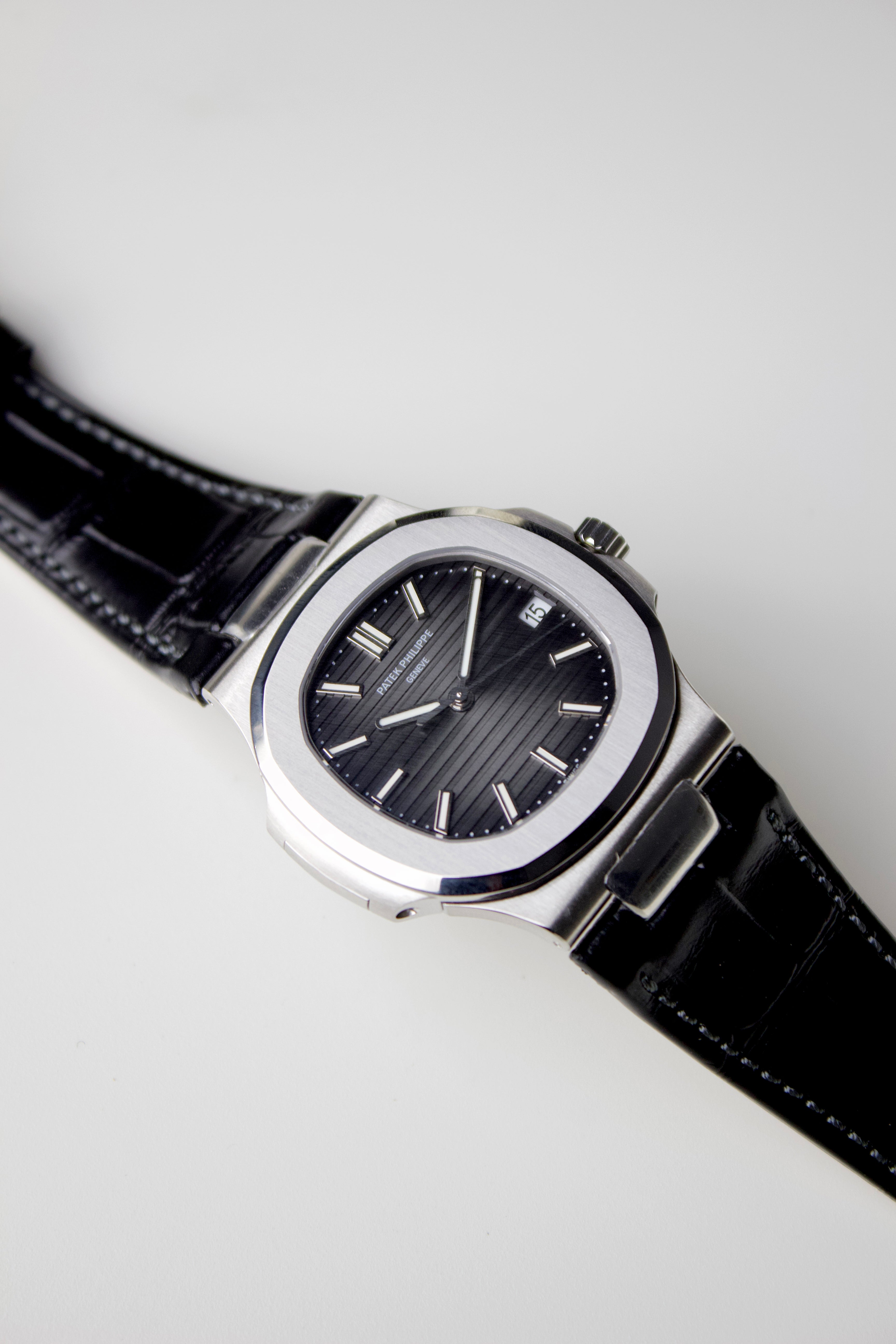 PATEK PHILIPPE NAUTILUS WITH BLACK DIAL