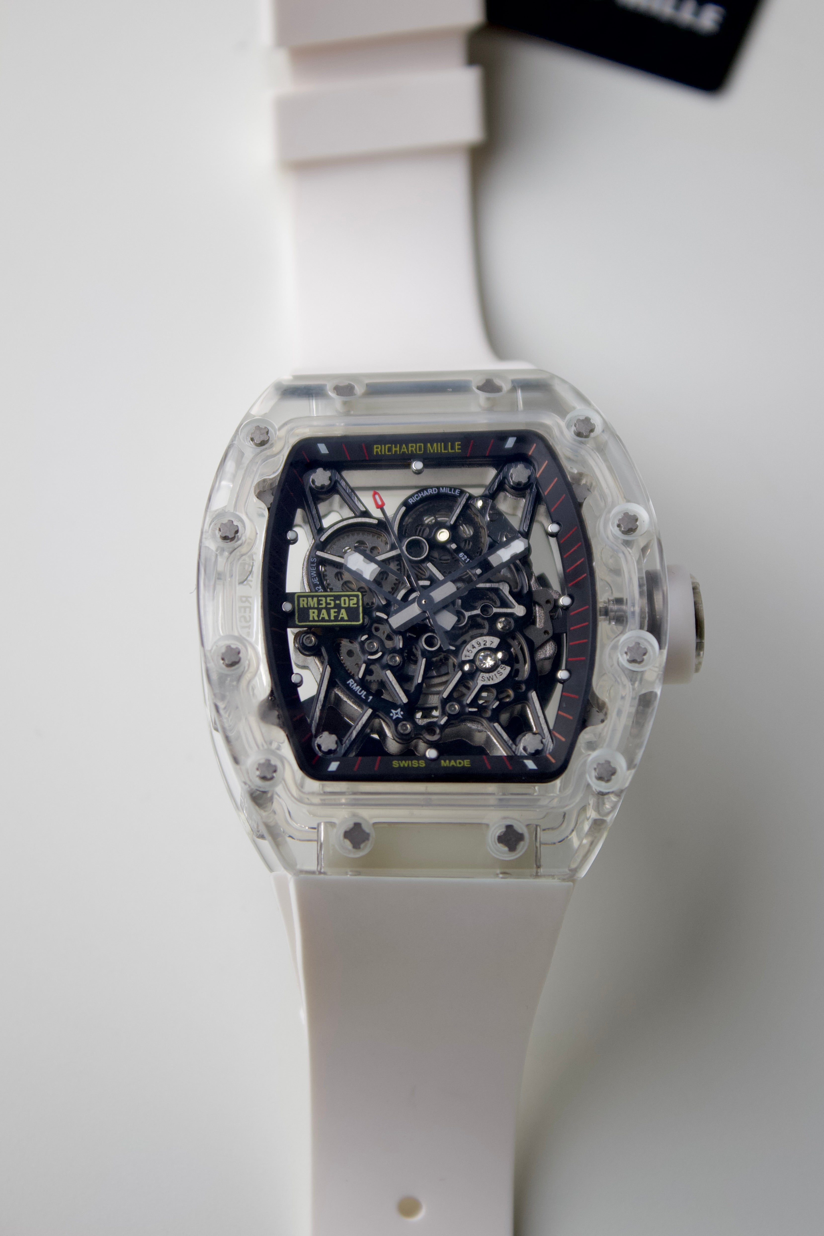 RICHARD MILLE RM 35-02 RAFAEL NADAL SAPPHIRE SKELETON DIAL