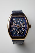 FRANCK MULLER VANGUARD YACHTING ROSE GOLD BLUE DIAL