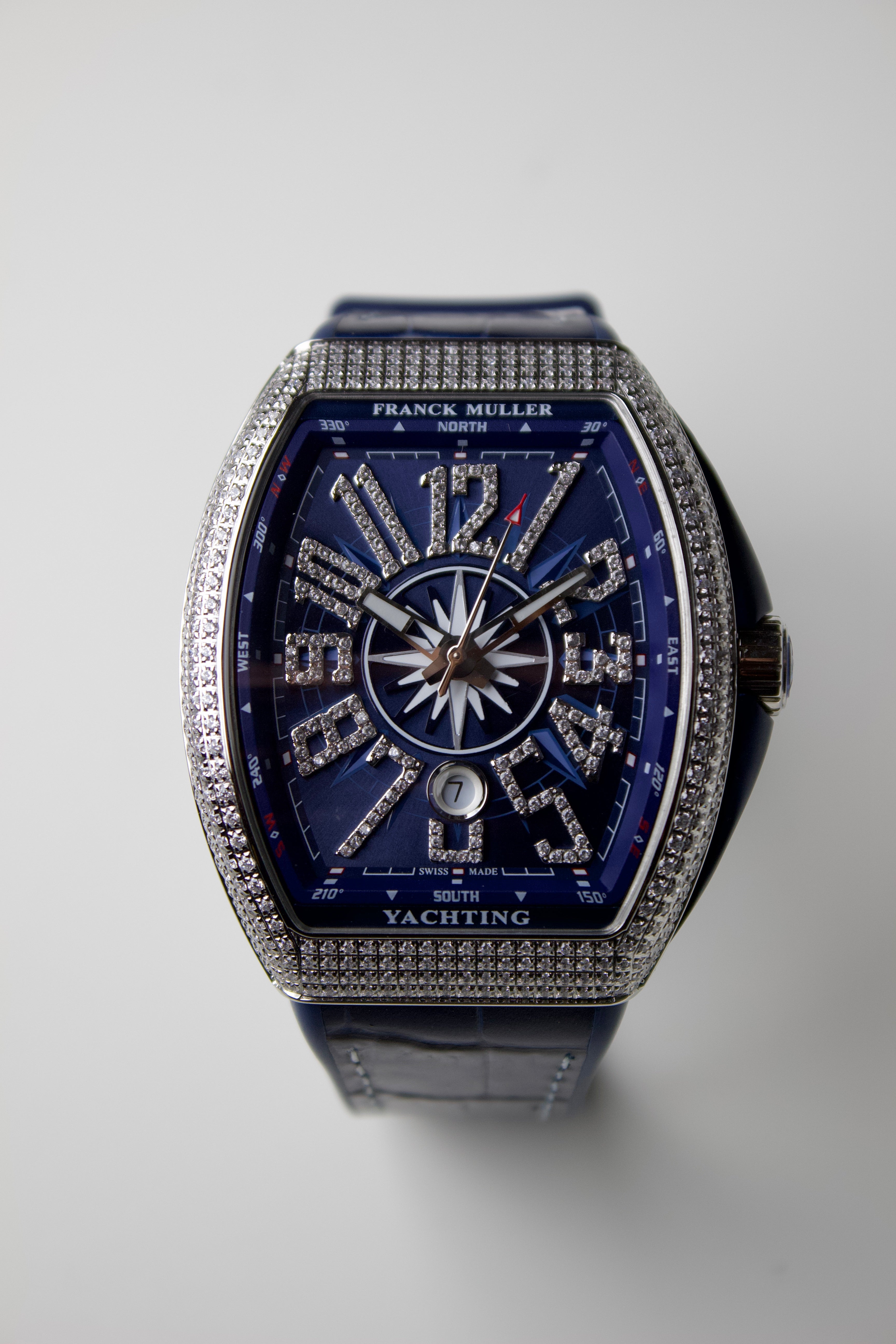 FRANCK MULLER VANGUARD YACHTING DIAMOND BLUE DIAL