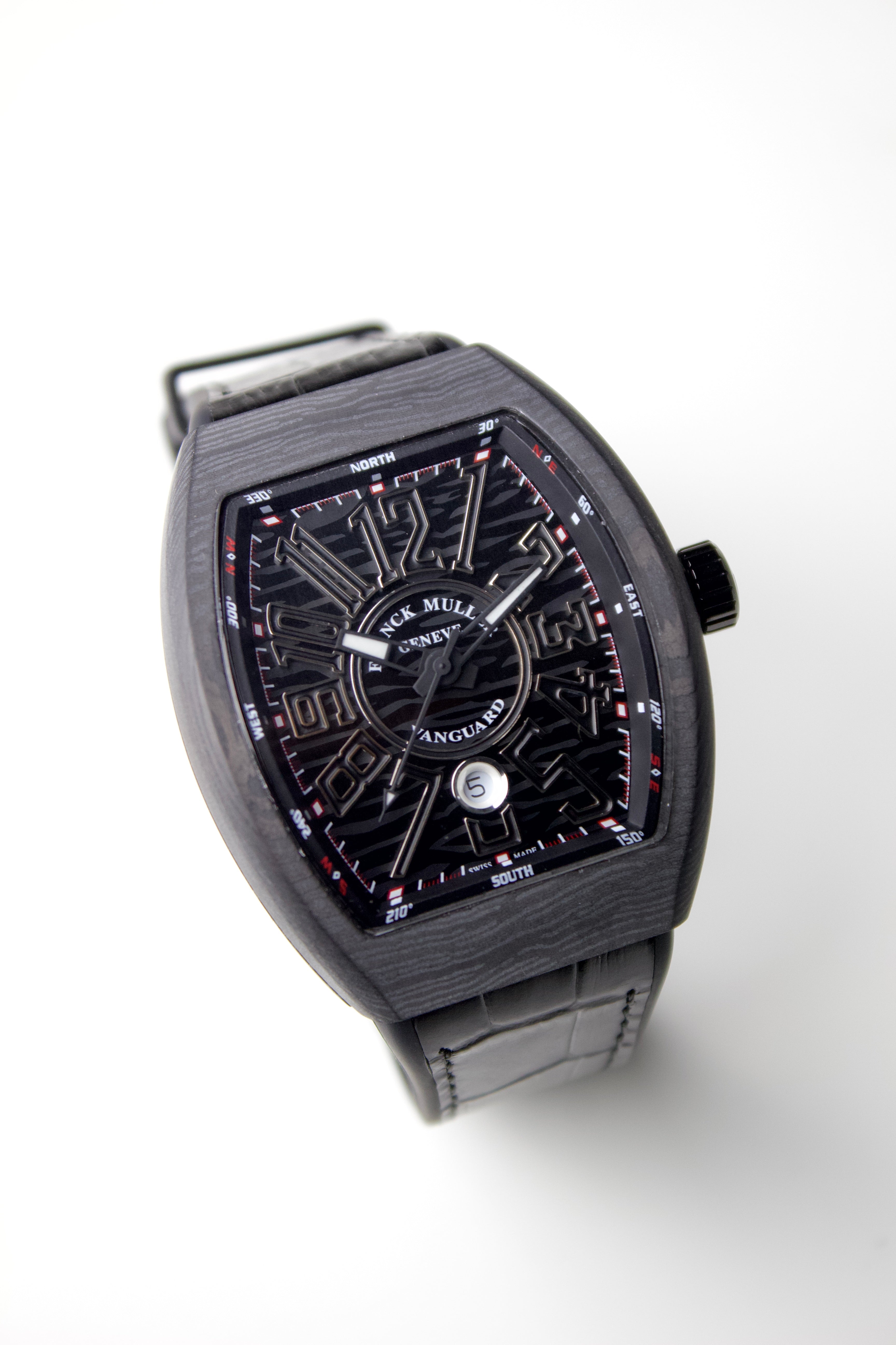 FRANCK MULLER VANGUARD CARBON BLACK DIAL