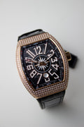 FRANCK MULLER VANGUARD YACHTING DIAMOND CASE BLACK DIAL
