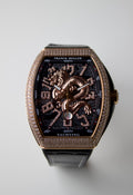 FRANCK MULLER VANGUARD YACHTING DRAGON EDITION DIAMOND CASE BLACK DIAL