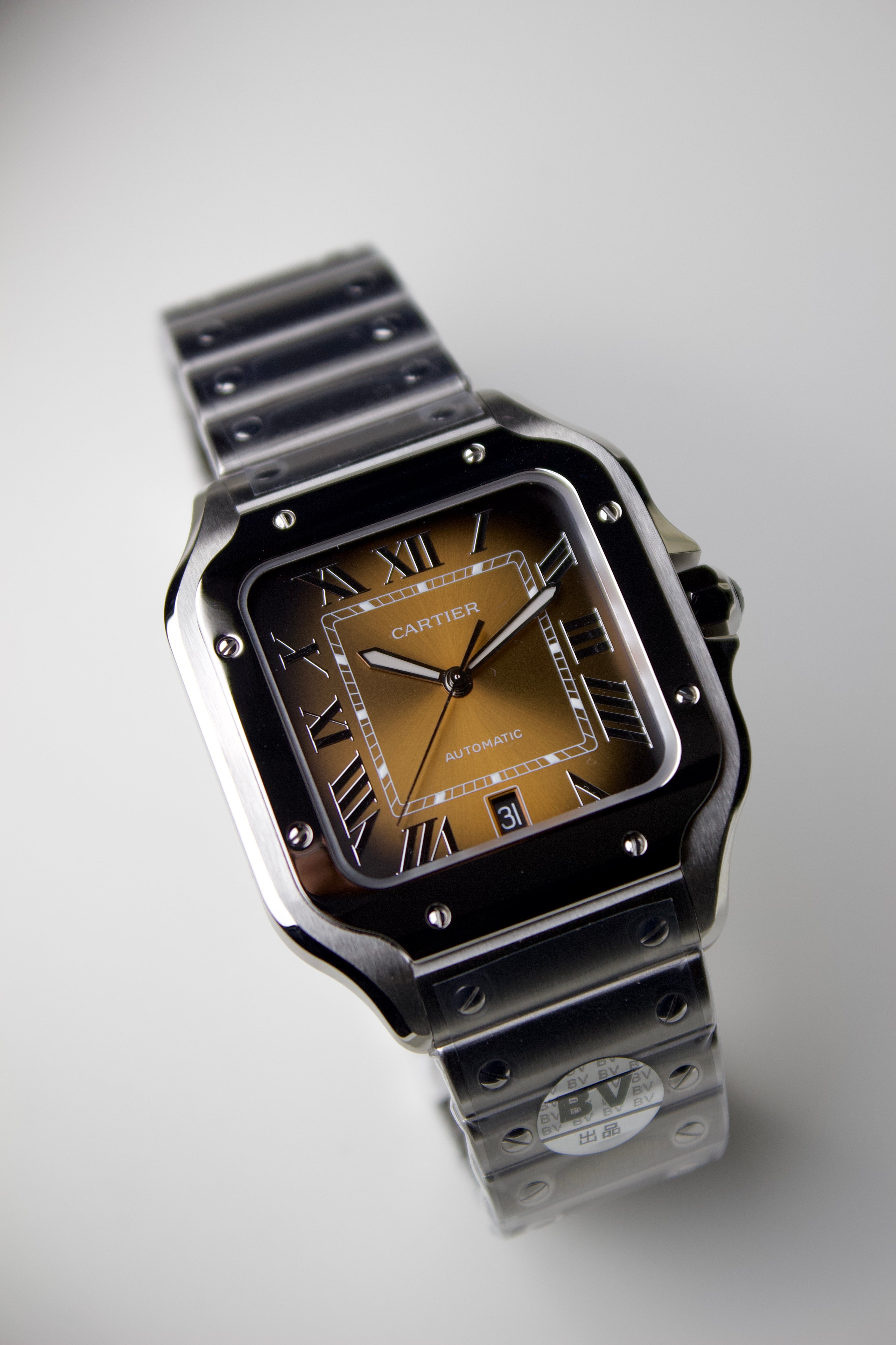 CARTIER SANTOS DE CARTIER WITH BROWN GRADIENT DIAL