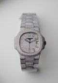 PATEK PHILIPPE NAUTILUS WITH DIAMOND-PAVÉ DIAL
