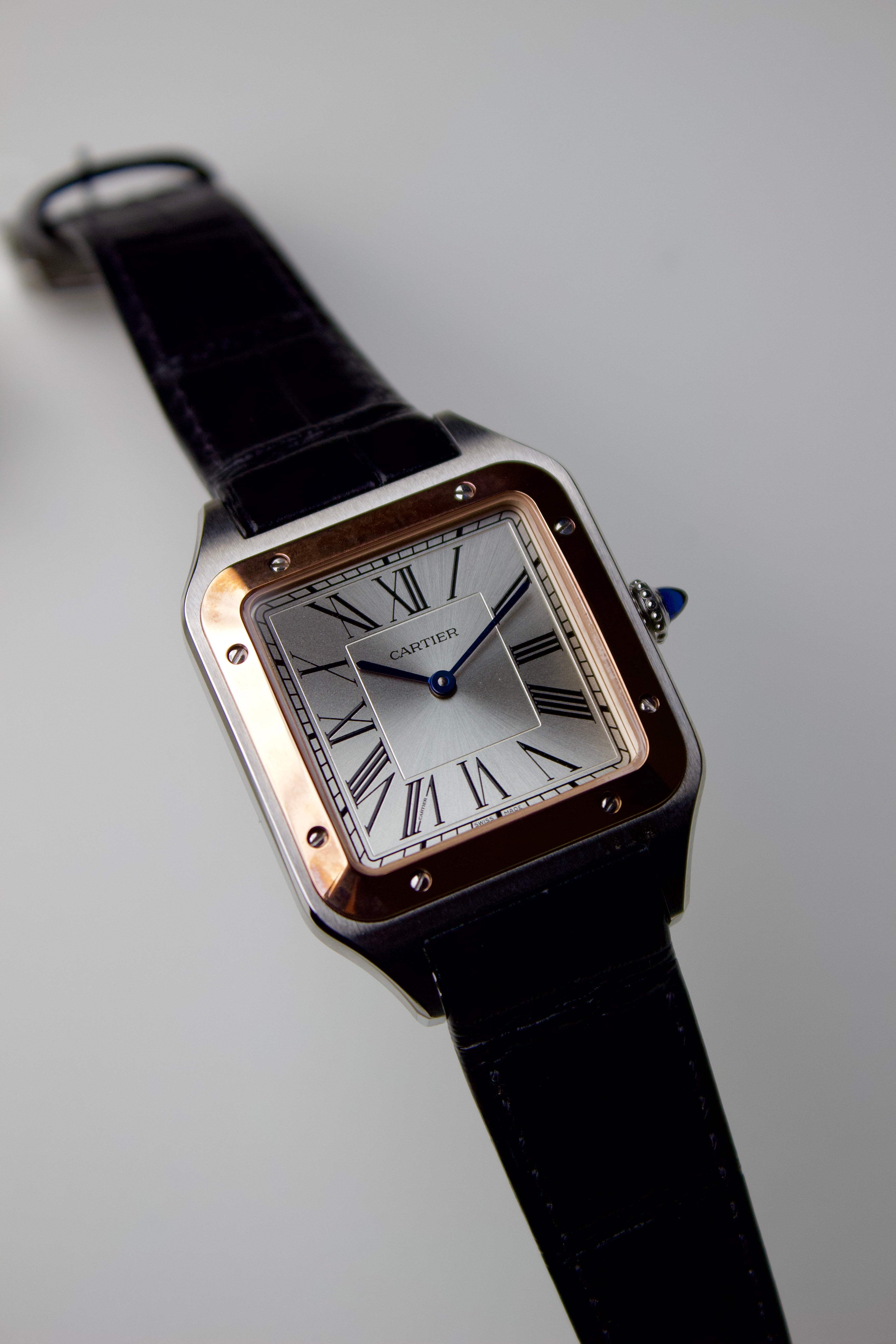 CARTIER SANTOS-DUMONT WITH SILVER DIAL