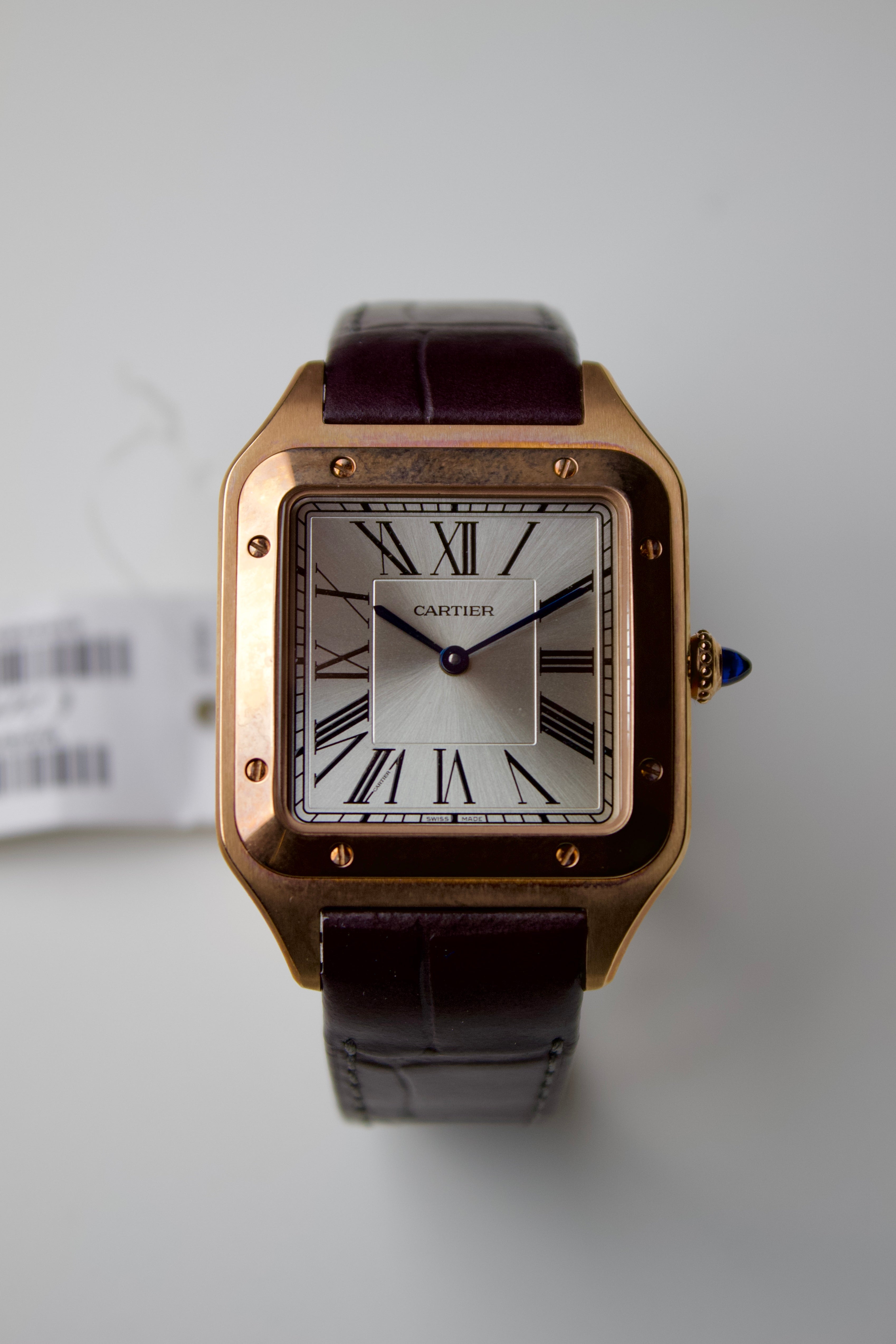 CARTIER SANTOS-DUMONT WITH SILVER DIAL