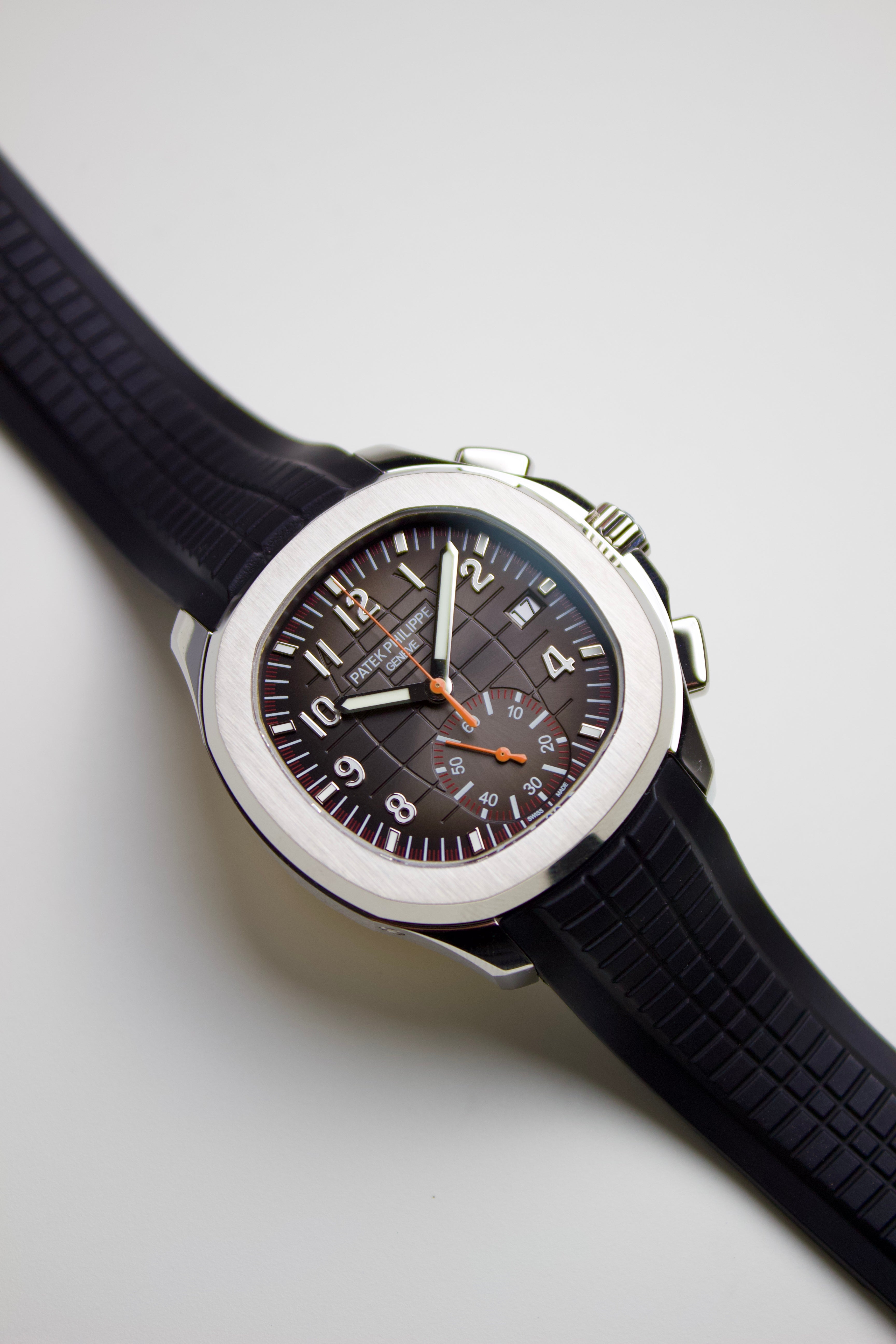 PATEK PHILIPPE AQUANAUT CHRONOGRAPH BLACK DIAL